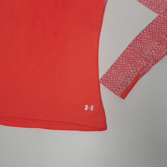 Under Armour Womens Snake Print  Qualifier Zip Pullover cool Coral - Picture 2 of 13